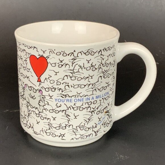 Sandra Boynton You're One In A Million Coffee Mug Red Heart Balloon 12 Oz - Picture 1 of 6